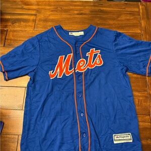 Majestic Cool Base New York Mets Jersey Large Blue MLB Genuine Merchandise